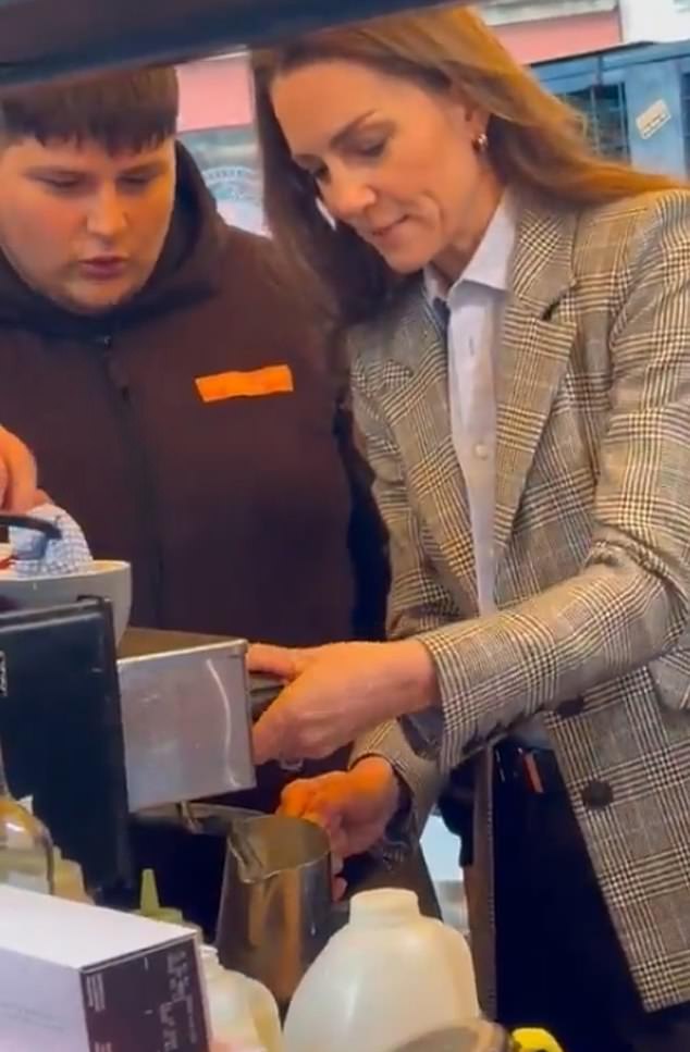 Kate at the Change Please charity today, which gives barista training to the homelessness