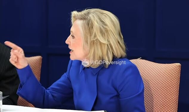 'I'm done with this,' Hillary yelled after her lawyer informed the House Oversight Committee that a photo was circulating online. Republican lawmaker Lauren Boebert admitted that she took a photo before the hearing began and promised Hillary: 'I will take that down.' 'It doesn't matter, we all are abiding by the same rules,' Hillary shrieked at Boebert, banging her fist on the table and pointing at the Republican