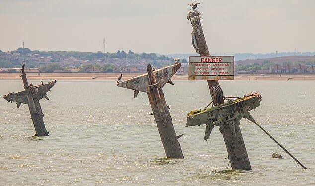 The SS Richard Montgomery shipwreck lying at the bottom of the Thames has become a 'sitting duck' for an Iranian drone attack, experts warn