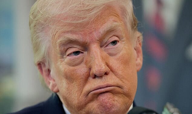 Iran 'holds the upper hand' over America after US President Donald Trump (pictured on March 24) 'lost the initative', according to former MI6 chief Sir Alex Younger