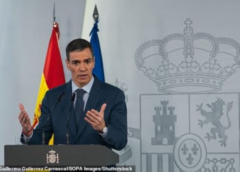 Iran has rewarded Spain for its criticism of Donald Trump by allowing Spanish ships to pass through the vital Strait of Hormuz, according to reports. The move is said to be a 'thank you' to socialist Prime Minister Pedro Sanchez (pictured)