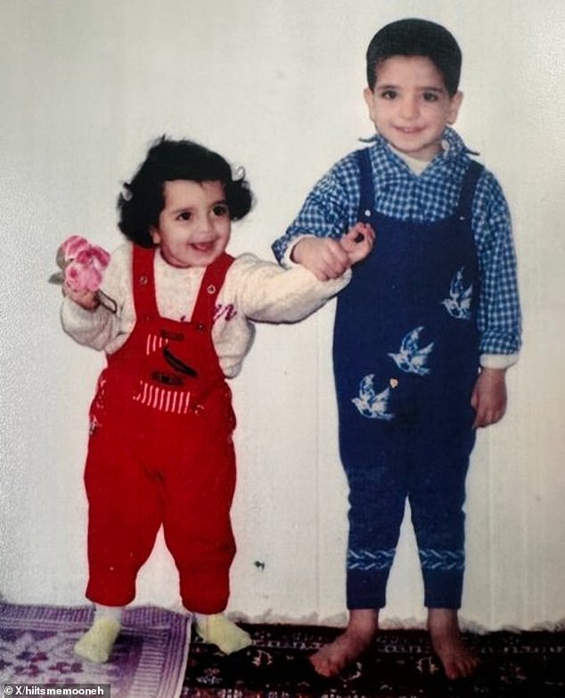 Moone Rahim posted a baby photo of her and her cousin on X