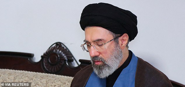Mojtaba Khamenei, the second son of Iran's Supreme Leader Ayatollah Ali Khamenei, visits Hezbollah's office in Tehran, Iran, October 1, 2024. Office of the Iranian Supreme Leader/WANA (West Asia News Agency)/Handout via REUTERS ATTENTION EDITORS - THIS PICTURE WAS PROVIDED BY A THIRD PARTY.