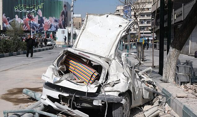 Israeli special forces are carrying out 'extraordinary missions' in their fight against Iran, the country's Air Force chief said on Wednesday (Pictured: A car destroyed in Tehran, the Iranian capital)