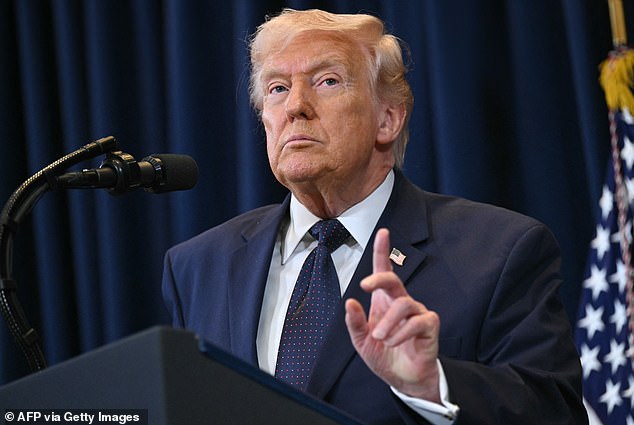 'We get along very well on this,' Trump told reporters when pressed on his discussions with Vice President JD Vance. 'He was, I would say, philosophically a little bit different than me. I think he was maybe less enthusiastic about going, but he was quite enthusiastic'