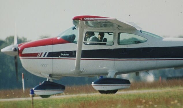 Only Ryan Murphy could take the violent, wholly preventable death of three people and turn it into a sick, romantic fantasy. (Kennedy and Bessette pictured in his plane in 1998)