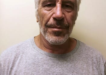 Paedophile Jeffrey Epstein (pictured) joked to women he was abusing that he wanted to ‘adopt’ Andrew Mountbatten-Windsor ‘into our family’, it was sensationally claimed