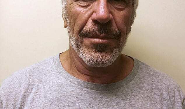 Paedophile Jeffrey Epstein (pictured) joked to women he was abusing that he wanted to ‘adopt’ Andrew Mountbatten-Windsor ‘into our family’, it was sensationally claimed