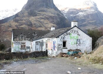 Pictured: The former home of paedophile Jimmy Savile in the Scottish Highlands