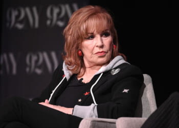 Joy Behar looks at panel member while participating in “Behind The Table” podcast at 92NY on October 8, 2024.