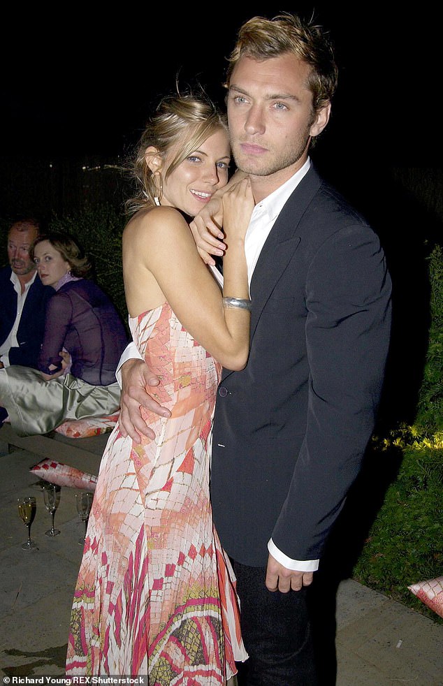 After his divorce was Sadie was finalised, Jude entered into a relationship with Sienna Miller - who he met on the set of Alfie. They got engaged on Christmas Day in 2004