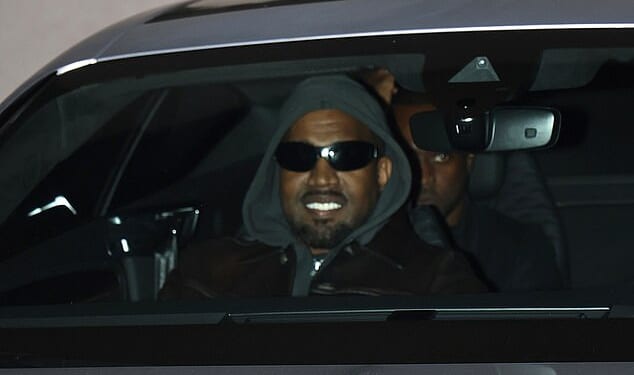 A beaming Kanye West's was spotted attending a listening party for his much delayed new album Bully in Los Angeles on Thursday evening