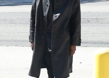 Kanye West was spotted arriving at a courthouse in Los Angeles this Friday amid the ongoing lawsuit against him by his former employee Tony Saxon