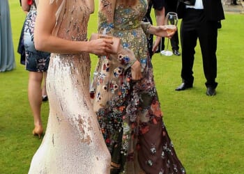 The Princess of Wales with Rose Hanbury the Marchioness of Cholmondeley attending an event at Houghton Hall