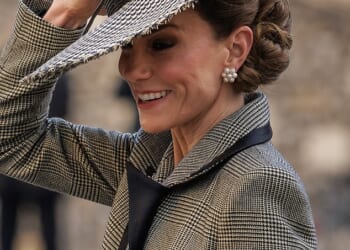 The Princess of Wales was praised for her grace after ferocious gusts of wind threatened a wardrobe malfunction during the Archbishop of Canterbury's historic installation ceremony yesterday