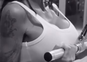 Katie Price has kickstarted her 'new fitness journey' as she hit the gym with her husband Lee Andrews after flying back to war-torn Dubai