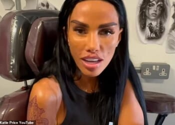 Katie Price revealed her new tattoo tribute to her husband Lee Andrews in her latest YouTube vlog uploaded on Tuesday.