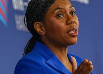 Kemi Badenoch has accused Labour of 'playing student politics' while 'the rest of the world rearms' as Sir Keir Starmer' sits on the fence'