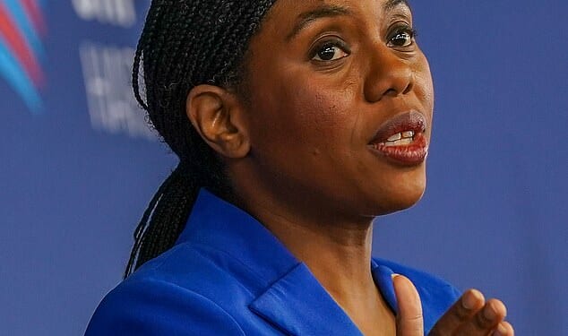 Kemi Badenoch has accused Labour of 'playing student politics' while 'the rest of the world rearms' as Sir Keir Starmer' sits on the fence'