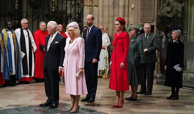 The Royal Family at the Commonwealth Day service at Westminster Abbey on March 10, 2025