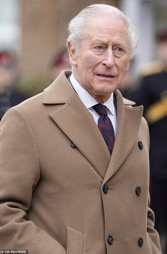 King Charles visited the Royal Regiment of Artillery at Baker Barracks, Thorney Island, last month