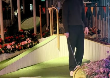 Jack Whitehall was on par for a stag night to remember – including stopping off at a cheekily named mini-golf bar called Swingers