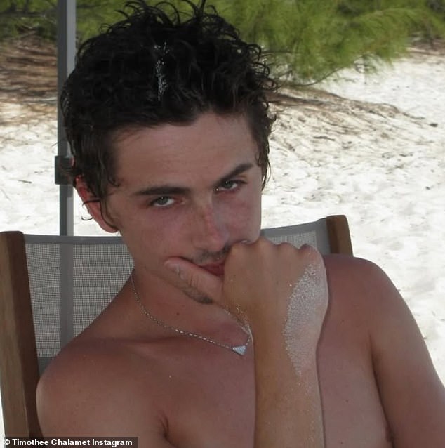 The Oscar nominee shot the camera a knowing glance as he wore a diamond-studded necklace