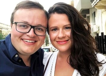 Joani Reid pictured with her husband David Taylor who was arrested along with two other former Labour Party advisers on suspicion of assisting a foreign intelligence service. He has since been released on bail