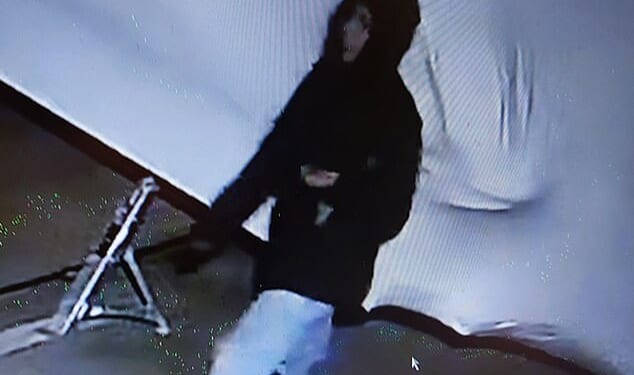 Police have issued a new CCTV image showing a person, believed to be Vitoria Figueiredo Barreto, apparently jumping over a fence into the boatyard just after midnight on March 4