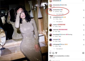 Lewis Hamilton has dropped the biggest sign yet that his romance with Kim Kardashian is the real deal, as he showed his appreciation for her sizzling Instagram snaps on Monday