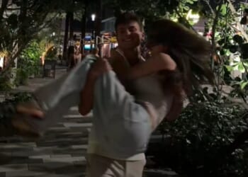 Liam Payne's girlfriend Kate Cassidy jumped into the arms of a mystery man in a sweet TikTok video, 17 months on from the star's death