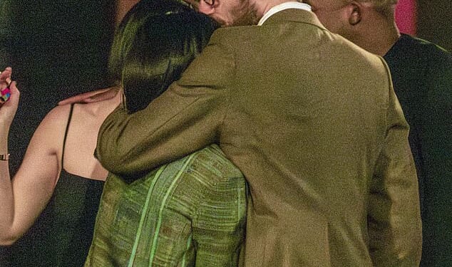 Lily Allen looked smitten with her new boyfriend Jonah Freud on Thursday as they headed out to celebrate the unveiling of her image at the National Portrait Gallery