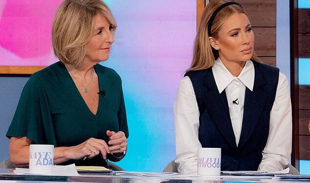 Kaye Adams' celeb pals have told trolls to leave her alone after she was axed from £155K- a-year BBC Radio Scotland show amid a misconduct probe (Pictured with Olivia Attwood, right)