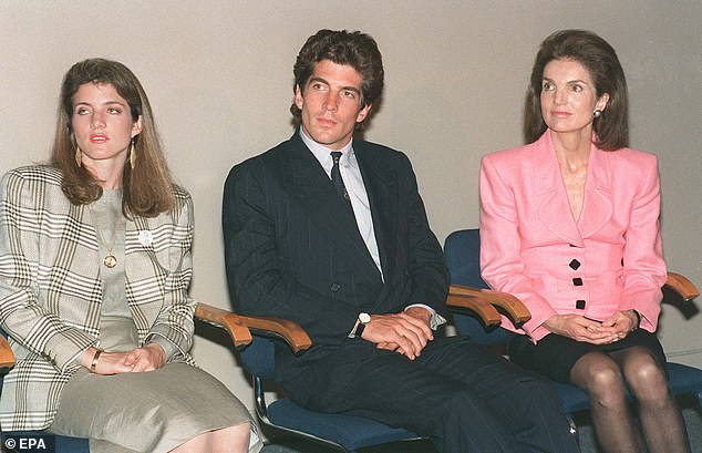 Love Story portrays Jackie Kennedy Onassis (right), JFK Jr. and his sister Caroline (left) constantly arguing over Daryl being unwelcome in the family
