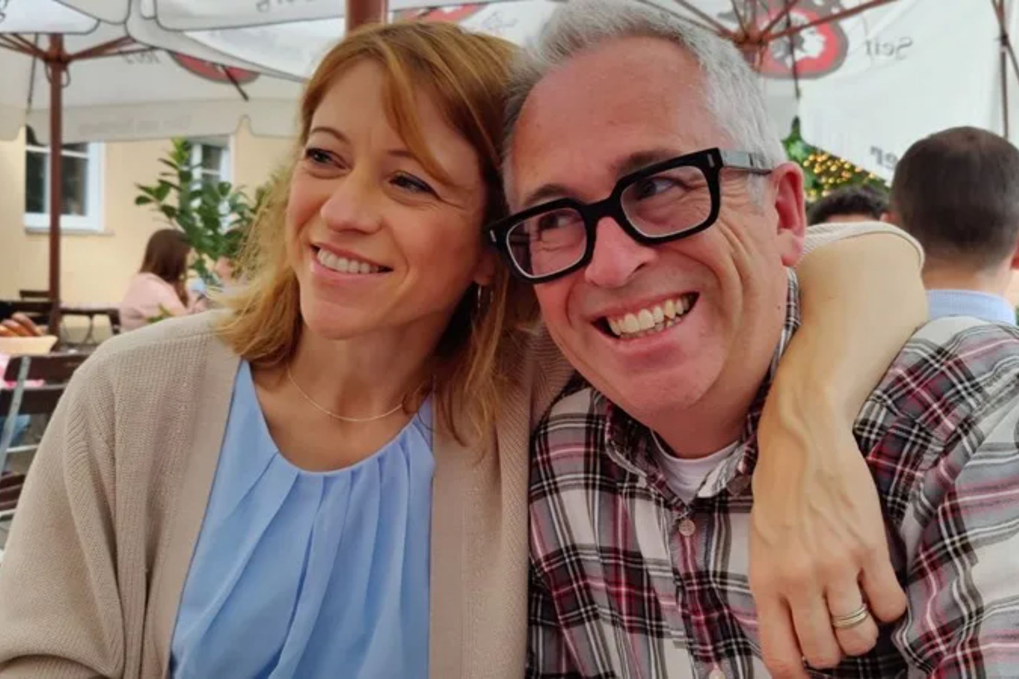 An image collage containing 1 images, Image 1 shows Laura Noakes with her husband, Daniel, who died after being given the wrong medication for years