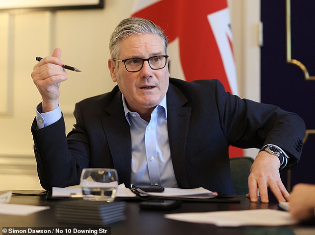 Pictured: Prime Minister Keir Starmer holds a call with Emmanuel Macron on Thursday