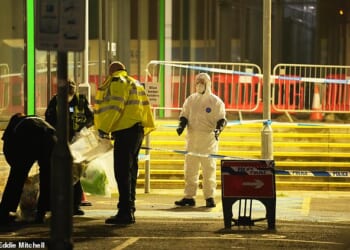 Emergency services were called to Crawley station just after 11.20pm last night amidst report a man in his 30s had been injured