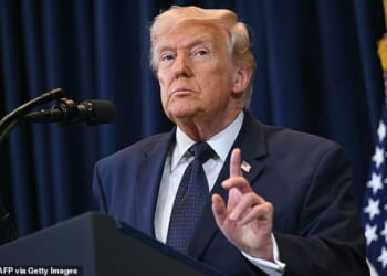 Donald Trump insisted war in the Middle East was 'pretty much' over and claimed the operation launched 10 days ago was 'very far' ahead of schedule
