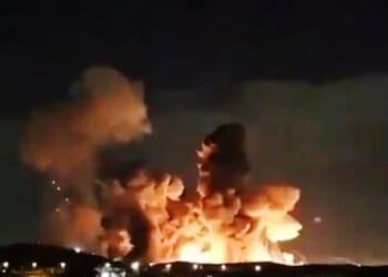 The US and Iran traded blows late Monday, as Iranian drones hit a huge Kuwaiti oil tanker near the Strait of Hormuz, while the Americans bombarded an Iranian ammunition depot