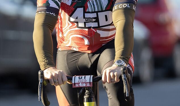 Mike Tindall at the start of today's race to Villa Park ahead of the Slater Cup fixture