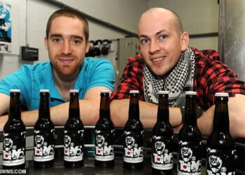 Martin Dickie and James Watt (pictured) founded BrewDog in 2007. The firm has now been sold for a fraction of its market value, with hundreds of people out of work