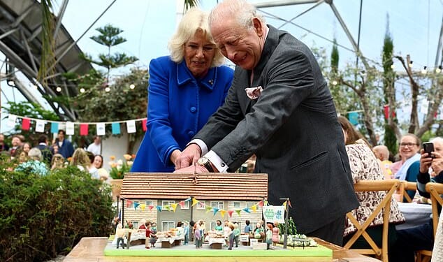 Charles, 77, and Camilla, 78, were welcomed to the popular attraction to mark its 25th anniversary and enjoyed a tour around the environmental project to learn about its innovative work and goals for the future