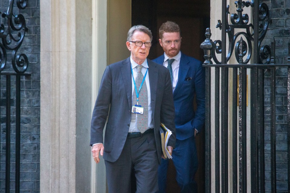 Peter Mandelson and Morgan McSweeney in Downing Street, London, United Kingdom
