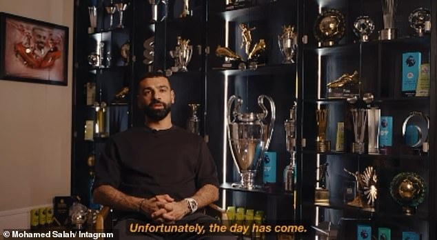 Mohamed Salah announced that he will be leaving Liverpool in an emotional video on Tuesday