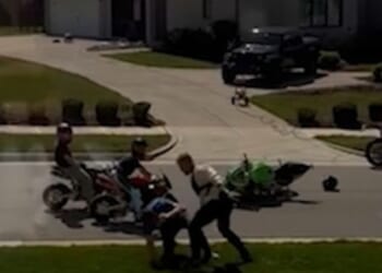 Action star Alan Ritchson, 43, was pictured allegedly beating up his Tennessee neighbor in a shocking street brawl on Sunday