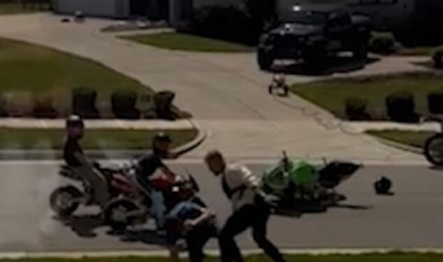 Action star Alan Ritchson, 43, was pictured allegedly beating up his Tennessee neighbor in a shocking street brawl on Sunday