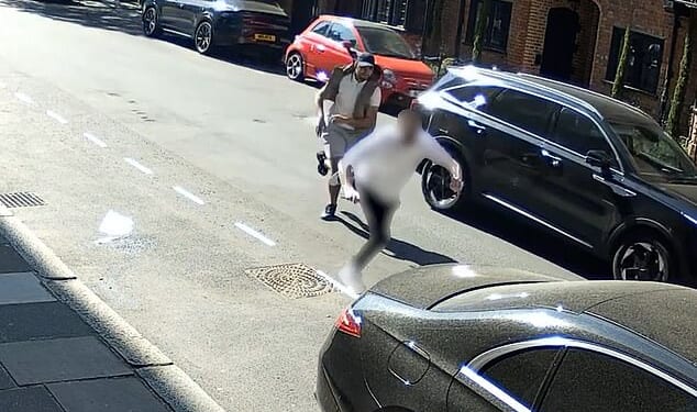 CCTV footage shows the watch thieves being chased through Mount Street, Mayfair