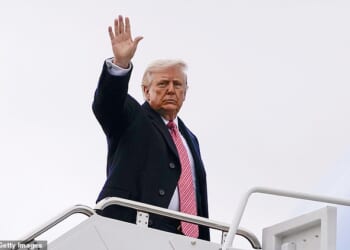President Donald Trump waves to the press as he departs for Miami Friday afternoon. CENTCOM released figures Friday that said more than 300 American service members have been wounded thus far in Operation Epic Fury