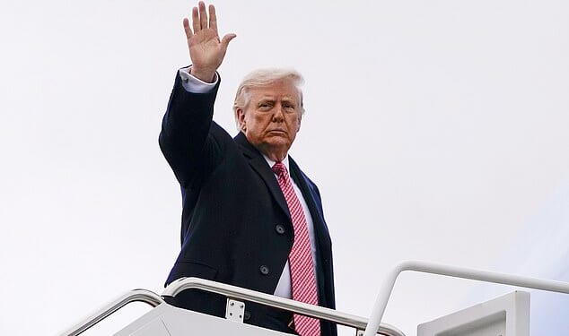 President Donald Trump waves to the press as he departs for Miami Friday afternoon. CENTCOM released figures Friday that said more than 300 American service members have been wounded thus far in Operation Epic Fury