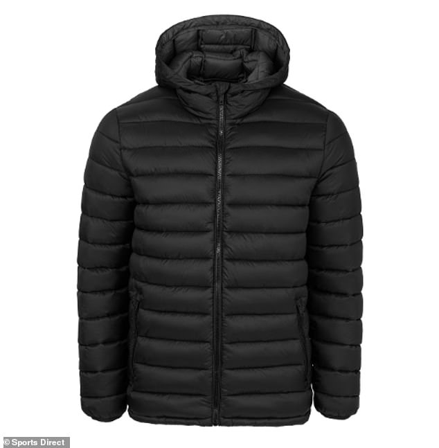 An image of the coat on Sports Direct's website. The family were forced to wait several days for the item to appear in the airport's lost property system